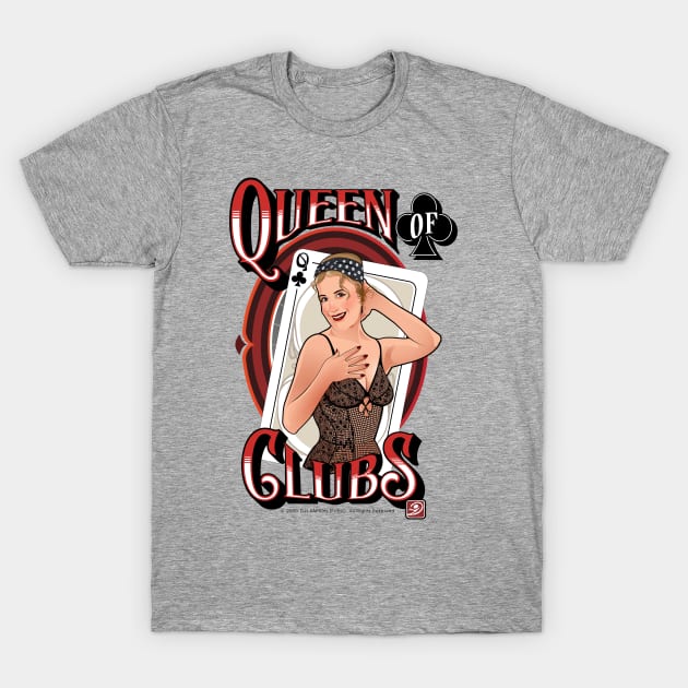 Pinup Queen of Clubs T-Shirt by D.H. Kafton Studio